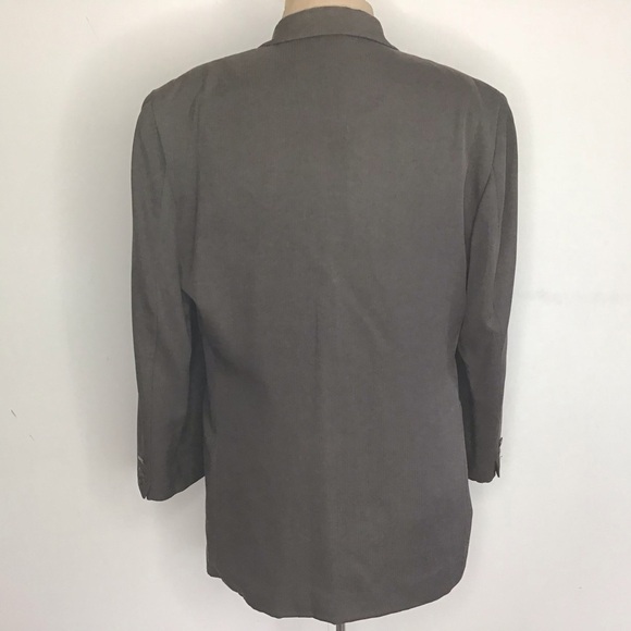 Vintage Cypress Grove Olive/Gray silk three button lined ventless blazer. Small - Picture 4 of 12